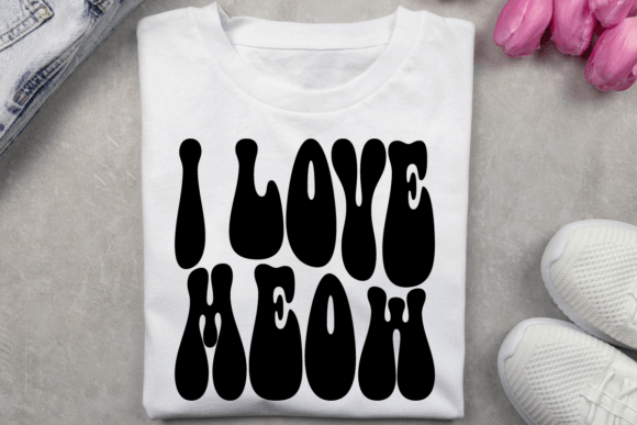 I Love Meow Graphics for T-Shirt Designs