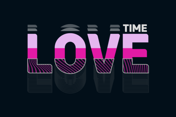 LOVE TIME Graphics for T-Shirt Designs